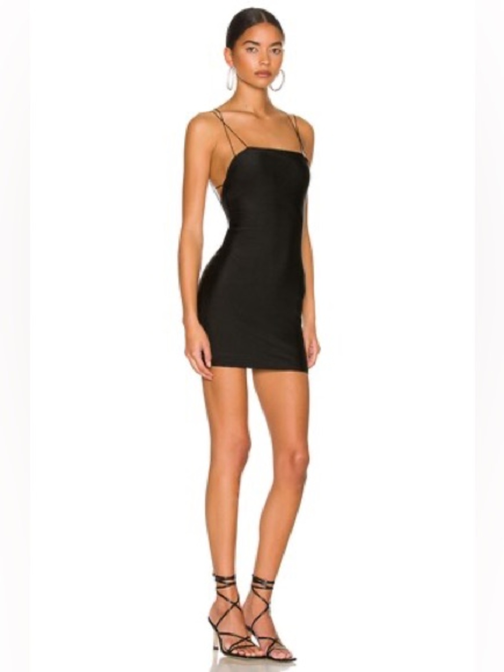 Superdown kiki strappy mini dress in black